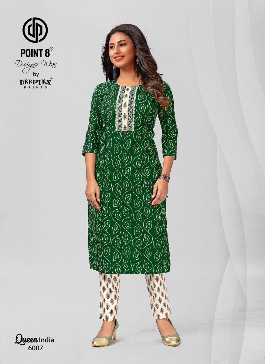 Deeptex Queen India Vol 6 Cotton Kurti With Bottom Catalog